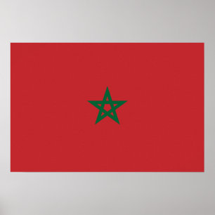 Poster Drapeau du Maroc