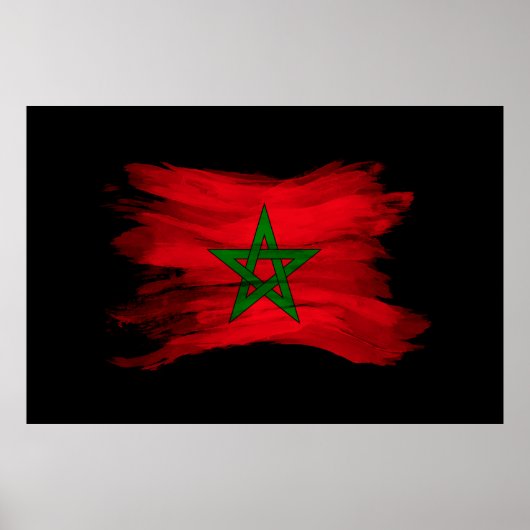 Poster Drapeau du Maroc bracelet, drapeau national (Devant)