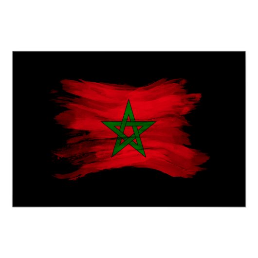 Poster Drapeau du Maroc bracelet, drapeau national (Devant)