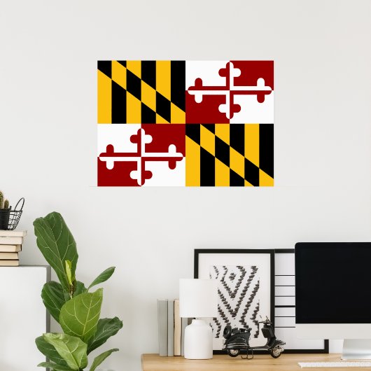 Poster Drapeau du Maryland (Bureau à domicile)