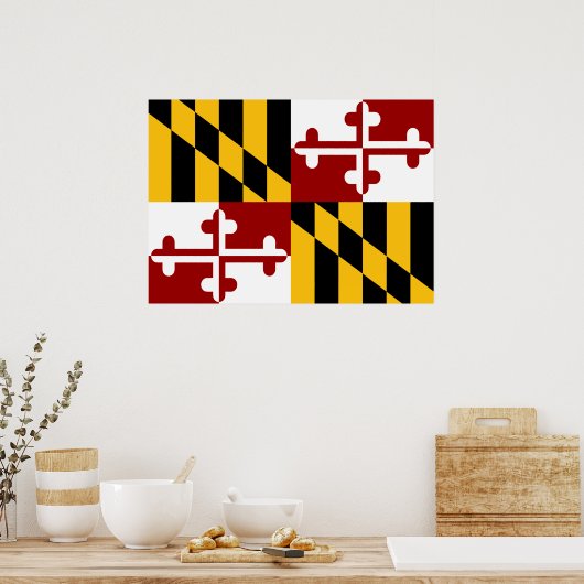 Poster Drapeau du Maryland (Cuisine)