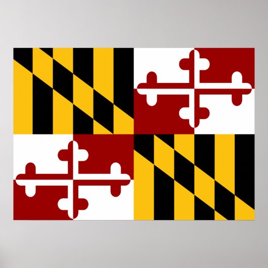 Poster Drapeau du Maryland (Devant)