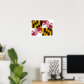 Poster Drapeau du Maryland (Bureau à domicile)