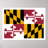 Poster Drapeau du Maryland (Devant)