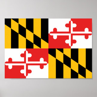 Poster Drapeau du Maryland