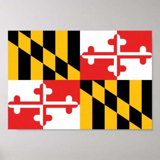 Poster Drapeau du Maryland (Devant)