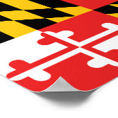 Poster Drapeau du Maryland (Coin)