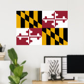 Poster Drapeau du Maryland (Bureau à domicile)