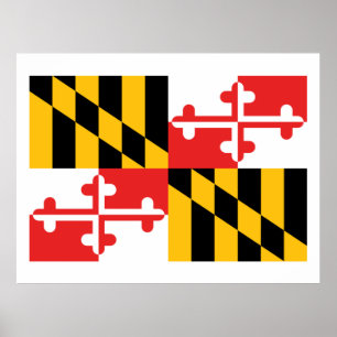 Poster Drapeau du Maryland