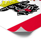 Poster Drapeau du Mecklembourg-Poméranie occidentale (Coin)