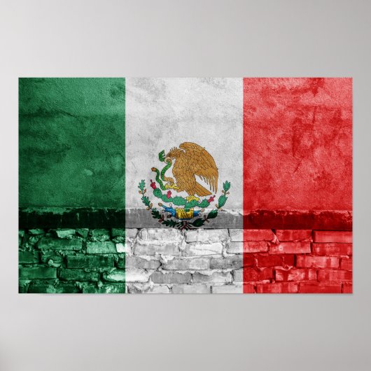 Poster Drapeau du Mexique (Devant)