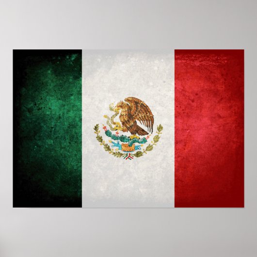Poster Drapeau du Mexique (Devant)