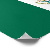 Poster Drapeau du Mexique (Coin)