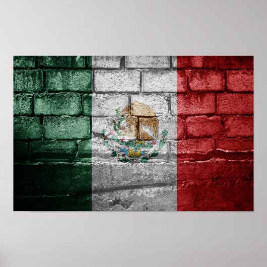 Poster Drapeau du Mexique (Devant)
