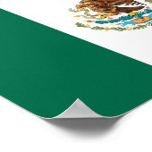 Poster Drapeau du Mexique (Coin)