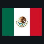 Poster Drapeau du Mexique<br><div class="desc">Le drapeau mexicain est un tribandeau vertical avec au centre un enblem. Les couleurs utilisées dans le drapeau sont le rouge, le blanc, le vert. La proportion du drapeau mexicain est de 4:7. Le drapeau du Mexique a été adopté en 1968. La première utilisation de la conception actuelle du drapeau...</div>