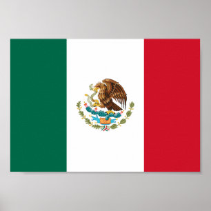 Poster Drapeau du Mexique
