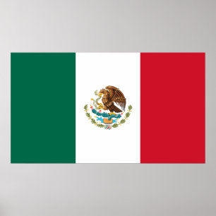 Poster Drapeau du Mexique