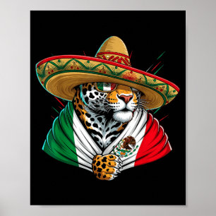 Poster Drapeau du Mexique Fierté mexicaine Racines mexica
