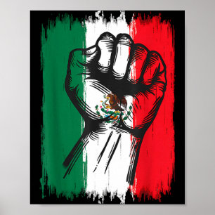 Poster Drapeau du Mexique fierté mexicaine racines mexica