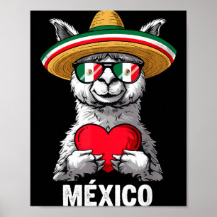 Poster drapeau du Mexique fierté mexicaine racines mexica