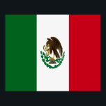 Poster Drapeau du Mexique patriotique<br><div class="desc">Drapeau mexicain couleur patriotique drapeau personnalisé du Mexique cadeaux pour les fans de sports mexicains,  les restaurants ou la décoration de maison.Le vert représente l'espoir,  le blanc représente la pureté,  et le rouge représente le sang versé dans la lutte pour l'indépendance. #mexico #mexicaine #indépendance #flag #coatofarms</div>