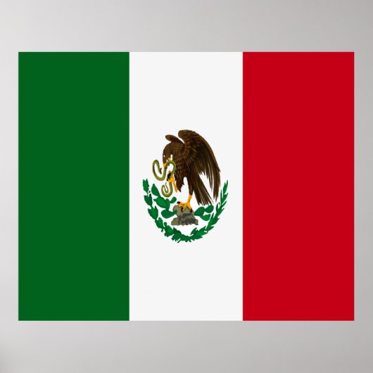 Poster Drapeau du Mexique patriotique (Devant)