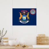 Poster Drapeau du Michigan (Cuisine)