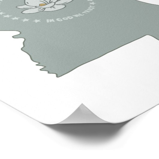 Poster Drapeau du Mississippi (Coin)