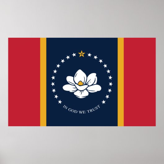 Poster Drapeau du Mississippi (Devant)