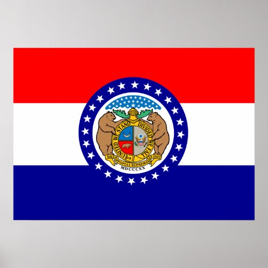 Poster Drapeau du Missouri (Devant)