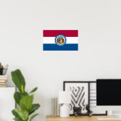 Poster Drapeau du Missouri (Bureau à domicile)