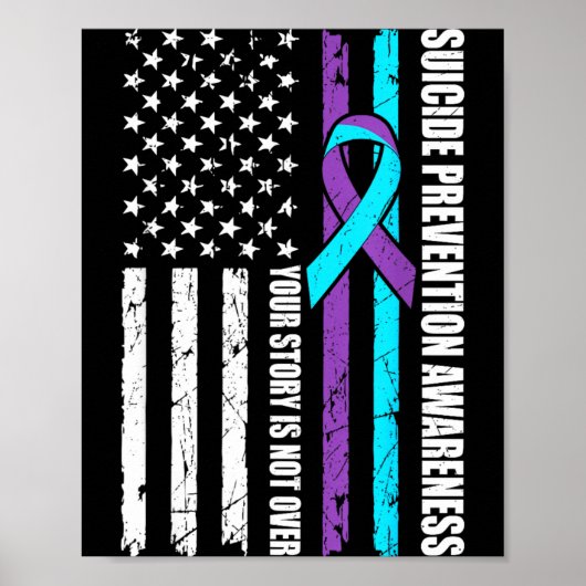 Poster Drapeau du Mois de la sensibilisation à la prévent (Devant)