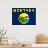 Poster Drapeau du Montana (Cuisine)