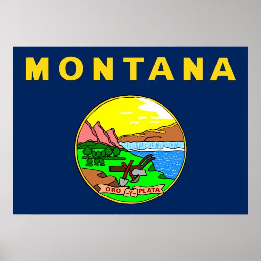 Poster Drapeau du Montana (Devant)