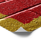 Poster Drapeau du Monténégro (Coin)