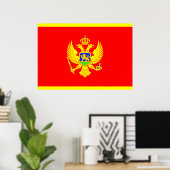 Poster Drapeau du Monténégro (Bureau à domicile)