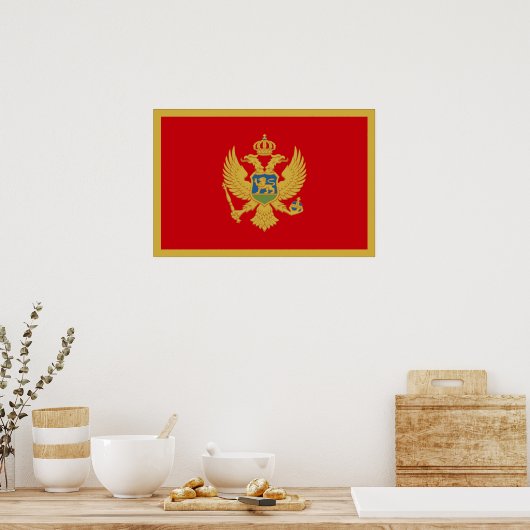 Poster Drapeau du Monténégro (Cuisine)
