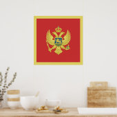 Poster Drapeau du Monténégro (Cuisine)