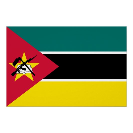 Poster Drapeau du Mozambique (Devant)