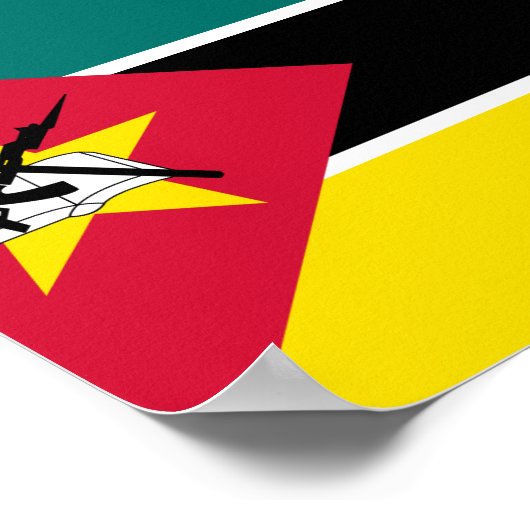 Poster Drapeau du Mozambique (Coin)