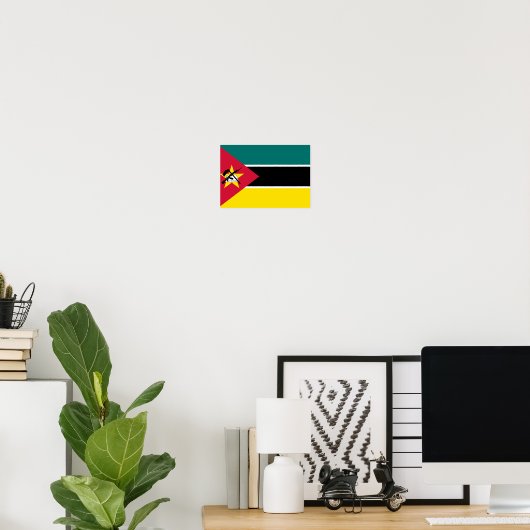 Poster Drapeau du Mozambique (Bureau à domicile)