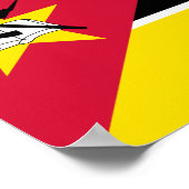 Poster Drapeau du Mozambique (Coin)
