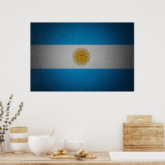 Poster Drapeau du mur d'Argentine (Cuisine)
