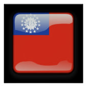 Poster Drapeau du Myanmar (Devant)