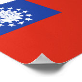 Poster Drapeau du Myanmar (Coin)