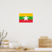 Poster Drapeau du Myanmar (Cuisine)