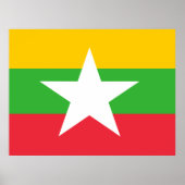 Poster Drapeau du Myanmar (Devant)