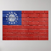 Poster Drapeau du Myanmar (Devant)