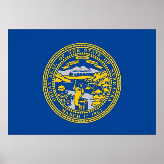 Poster Drapeau du Nebraska (Devant)